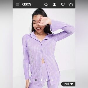 ASOS Plisse Button-Down Shirt
